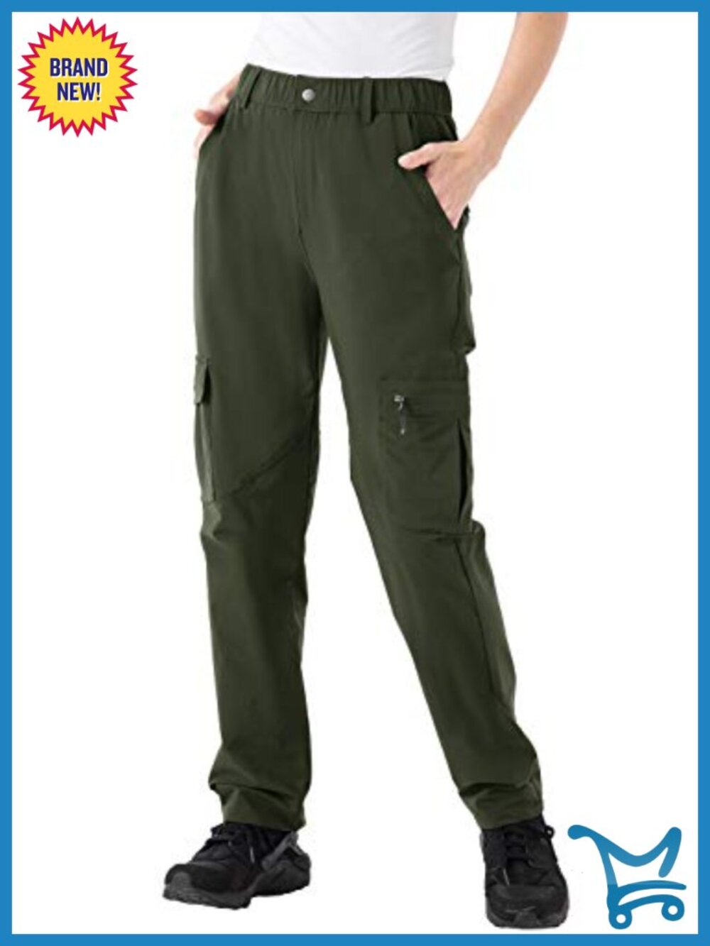 Women's Hiking Cargo Pants Nylon Quick Dry UPF 50+ Zipper Pockets